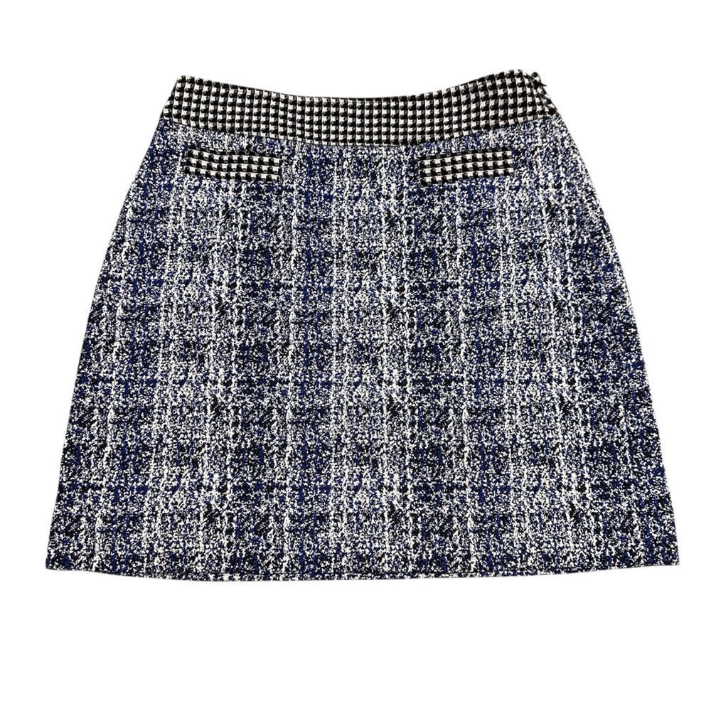 Cabi Chic Blue and Black Mini Skirt Business Casual